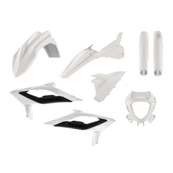 POLISPORT KOMPLET PLASTIKÓW (FULL KIT) BETA RR 2T/4T '23-'24 W ZESTAWIE OSŁONA LAMPY (8667300004) I OSŁONY AMORTYZATORÓW (8667300001) KOLOR BIAŁY