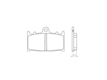 BRENTA KLOCKI HAMULCOWE KH158 SPIEK METALICZNY (ZŁOTE) PRZÓD (FT 4062)