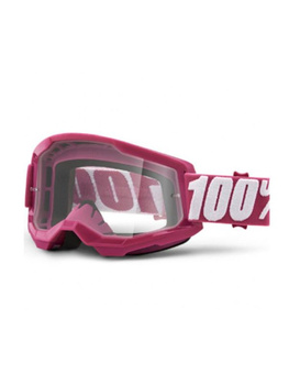 100 PROCENT GOGLE MODEL STRATA 2 YOUTH JUNIOR FLTETCHER - CLEAR LENS - KOLOR RÓŻOWY SZYBKA PRZEŹROCZYSTA STARY KOD: 50521-101-06