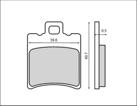 BRENTA KLOCKI HAMULCOWE KH193 (ORGANIC) SKUTERY PRZÓD+TYŁ (FT 3010)