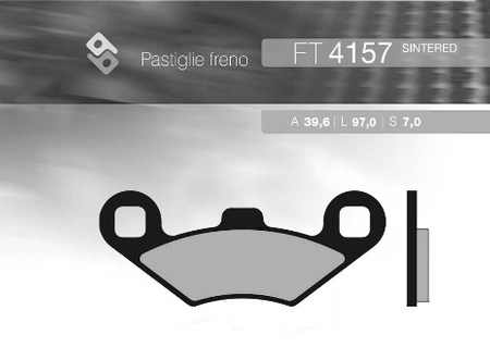 BRENTA KLOCKI HAMULCOWE KH159 SPIEK METALICZNY (ZŁOTE) POLARIS (39,6X97X7) (FT 4157)