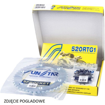 SUNSTAR ZESTAW NAPĘDOWY YAMAHA MT 03 06-12 PLUS ZŁOTY (15/47/112) (DO 1000CC) (SUN38715/SUN1-3541-47/SS520RTG1-112G) - MADE IN JAPAN - OFERTA SPECJALNA
