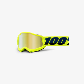 100 PROCENT ACCURI 2 YOUTH GOGGLE YELLOW - MIRROR GOLD LENS - GOGLE ACCURI 2 YOUTH KOLOR ŻÓŁTY FLUO/CZARNY SZYBKA ZŁOTE LUSTRO STARY KOD: 50321-259-04