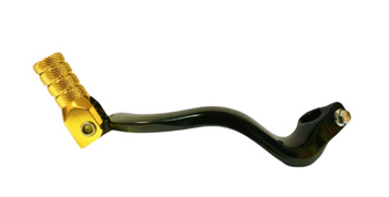 ACCEL DŹWIGNIA ZMIANY BIEGÓW SUZUKI RM 125 '89-'08 ALUMINIOWA KOLOR CZARNY, KOŃCÓWKA ZŁOTA (25600-36F00)