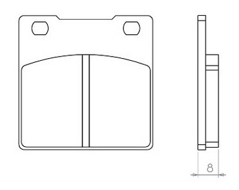 BRENTA KLOCKI HAMULCOWE KH063 (ORGANIC) SUZUKI GS/GSX/GSF/GSXR/RF/SV- TYŁ