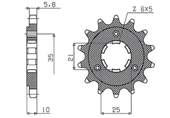 SUNSTAR ZĘBATKA PRZEDNIA 412 15 SUZUKI DR 750S '88-'89, DR 800S BIG '88-'00 (JTF438.15) (ŁAŃC. 520) (41215JT)