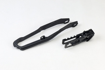 UFO KOMPLET ŚLIZG + PROWADNICA ŁAŃCUCHA HONDA CRF 450R/RX '19-20, KOLOR CZARNY