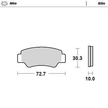 MOTO-MASTER KLOCKI HAMULCOWE SINTER METAL ENDURO: 21 (NITRO) TYŁ CF MOTO C-FORCE 450 / 520 / 625 / 850, Z-FORCE 550 / 800 / 1000 (PATRZ OPIS TOWARU)