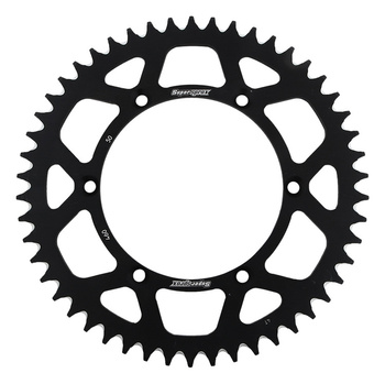SUPERSPROX ZĘBATKA TYLNA ALUMINIOWA 7075-T6 (ERGAL) 489 50 KAWASAKI KX/KXF 84-18 (JTR460.50) KOLOR CZARNY