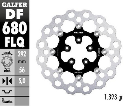 GALFER TARCZA HAMULCOWA PRZÓD HARLEY-DAVIDSON (292X56X5) PŁYWAJACA CUBIQ