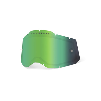 100 PROCENT RC2/AC2/ST2 REPLACEMENT LENS - VENTED DUAL PANE MIRROR GREEN, SZYBA/SZYBKA/SZYBKA DO GOGLI RACECRAFT 2/ACCURI 2/STRATA2 PODWÓJNA WENTYLOWANA KOLOR ZIELONY STARY KOD: 51008-660-01