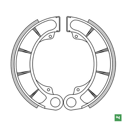 NEWFREN SZCZĘKI HAMULCOWE TYŁ HONDA TRX 400AT '04-'07, TRX 450ES '98-'01, TRX 420 FOURTRAX '07-'19, TRX FOURTRAX/RANCHER 350 '00-'05, TRX 400FW '95-'00 (160X30MM)