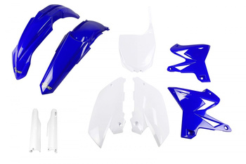 UFO KOMPLET PLASTIKÓW (FULL KIT) Z OSŁONAMI TELESKOPÓW (AMORTYZATORÓW) YAMAHA YZ 125 / 250 '05-'07 RESTYLING KOLOR OEM (NIEBIESKI BIAŁY)