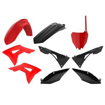 POLISPORT KOMPLET PLASTIKÓW HONDA CRF 250R '18-'21; CRF 450R '17-'20 KOLOR CZERWONO CZARNY