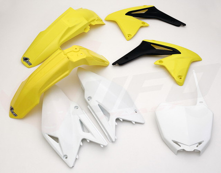 UFO KOMPLET PLASTIKÓW SUZUKI RMZ 450 '11-'12 KOLOR OEM (ŻÓŁTY/BIAŁY/CZARNY) (SU412E999)