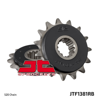 JT ZĘBATKA PRZEDNIA 2042 15 Z GUMĄ HONDA CB 500F/X '13-'15, CBR 500R '13-'16, NC 700 '12-'14, CT/CTX 700 14 (204215JTRB) (JTF1373.15RB) (ŁAŃC. 520)