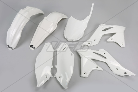 UFO KOMPLET PLASTIKÓW KAWASAKI KXF 250 '14-'15 KOLOR BIAŁY (KA221E047) - WYCOFANE Z OFERTY - WYPRZEDAŻ