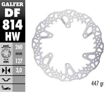 GALFER TARCZA HAMULCOWA PRZÓD BETA 250RR '12-'24; 300RR '13-'24; 350RR '13-'24; 400/430/450/480/498 '13-'24; X-TRAINER '15-'24 (260X127X3MM) SHARK ENDURO MX