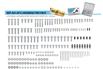 ACCEL KOMPLET ŚRUB, NAKRĘTEK, PODKŁADEK, KOŁKÓW I ZAWLECZEK DO QUADÓW/ATV JAPOŃSKICH (227 ELEMENTÓW)