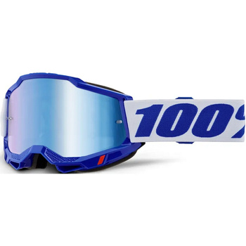 100 PROCENT GOGLE MODEL ACCURI 2 BLUE - MIRROR BLUE LENS - KOLOR NIEBIESKI/BIAŁY SZYBKA NIEBIESKIE LUSTRO