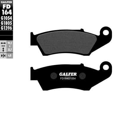 GALFER KLOCKI HAMULCOWE KH185 PÓŁMETALICZNE