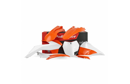 POLISPORT WYPRZEDAŻ KOMPLET PLASTIKÓW KTM SX/SX-F '13-'15 W ZESTAWIE TABLICA PRZEDNIA (8659100002) KOLOR POMARAŃCZOWY OEM
