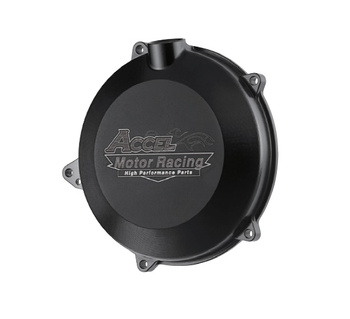 ACCEL POKRYWA SPRZĘGŁA ALUMINIOWA (Z USZCZELKĄ) KTM EXC 450/500 '12-'15, HUSQVARNA 450 /501 '14-'15 KOLOR CZARNY - PROMOCJA