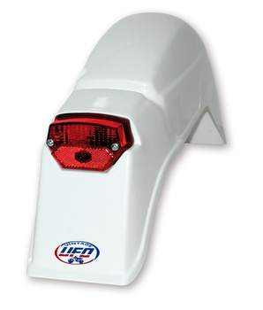 UFO BŁOTNIK TYŁ VINTAGE KTM GS '80-'83, KOLOR BIAŁY (Z LAMPĄ) (OLDTIMER)