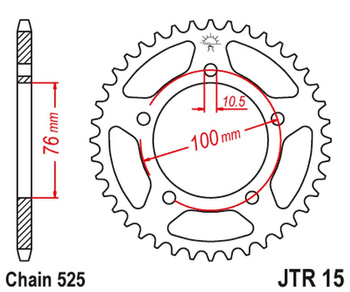 JT ZĘBATKA TYLNA 4456 46 BENELLI BN 302 '15-19 445644JT) (ŁAŃC. 525)