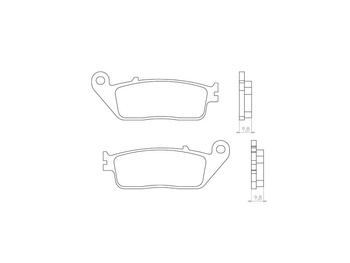 BRENTA KLOCKI HAMULCOWE KH196 SPIEK METALICZNY (ZŁOTE) (FT 4071)