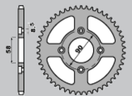 JT ZĘBATKA TYLNA 4462 36 HONDA C125 SUPER CUB '18-21' (446236JT) (ŁAŃC 420)