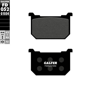 GALFER KLOCKI HAMULCOWE KH068 PÓŁMETALICZNE