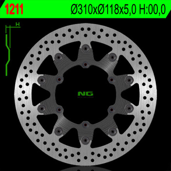 NG TARCZA HAMULCOWA PRZÓD SUZUKI DRZ 400 SM '05-'10 PŁYWAJĄCA 310 MM (310X118X5) PŁYWAJĄCA