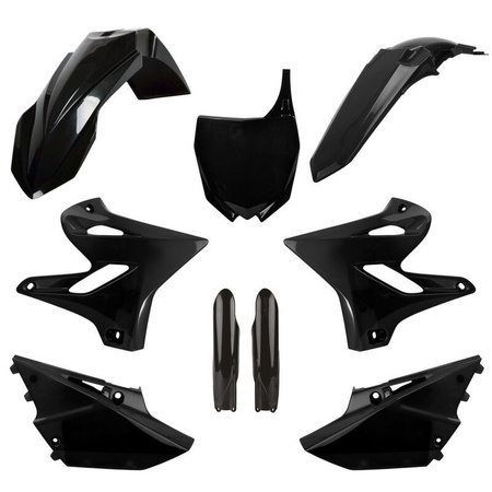POLISPORT KOMPLET PLASTIKÓW (FULL KIT) YAMAHA YZ 125/250 '15-'20 W ZESTAWIE TABLICA PRZEDNIA (8678400002) I OSŁONY AMORTYZARORÓW (8352000002) KOLOR CZARNY