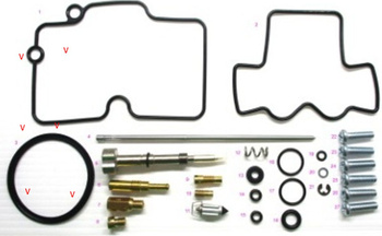 BEARING WORX ZESTAW NAPRAWCZY GAŹNIKA YAMAHA YFZ 450 '06-'09 (26-1454)