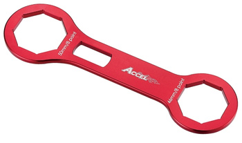 ACCEL KLUCZ DO SERWISU ZAWIESZEŃ PRZEDNICH SHOWA 47/48MM, 47/48 SFF DO ROZKRĘCANIA GÓRNEJ OŚMIOKĄTNEJ NAKRETKI 50MM ( HONDA, KAWASAKI, SUZUKI) KOLOR CZARNY (FCW01) (FCW-01)