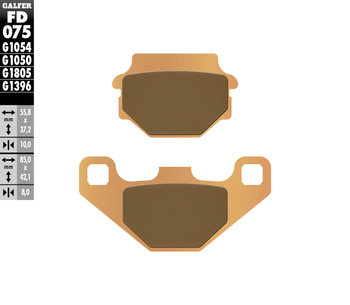 GALFER KLOCKI HAMULCOWE KH067 SPIEK METALICZNY (ZŁOTE) OFF ROAD