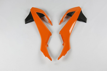 UFO OSŁONY CHŁODNICY KTM SX 65 '16-22, KOLOR OEM '16 I '18 (POMARAŃCZOWY/CZARNY)