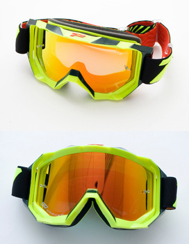 PROGRIP GOGLE PG3200 FL VENOM KOLOR ŻÓŁTY FLUO CZARNY (SZYBA PG3248 CZERWONA LUSTRZANA ANTISCRATCH, NO FOG, ANTI UV) (PG3200FLYL/BK) - PROMOCJA - STD CENA 299,00