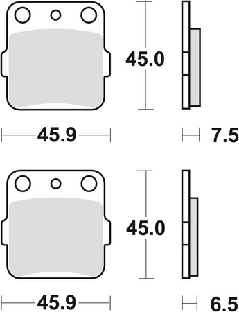 TRW ZF KLOCKI HAMULCOWE KH84/2 ORGANIC HONDA CR 80 / 85 86-07, KAWASAKI KX 80 / 85 88-18, YAMAHA YFM 350 92-10, YFM 600 / 660 98-05, PRZÓD / TYŁ