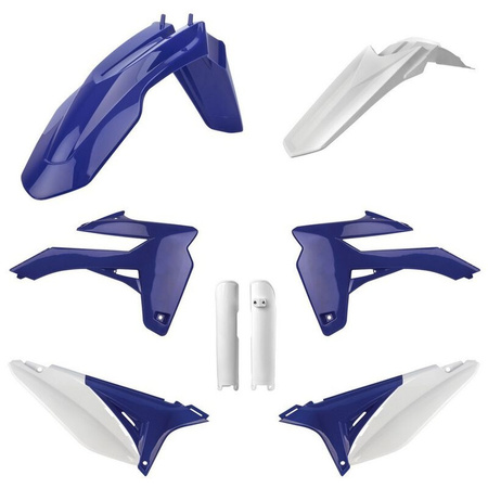 POLISPORT KOMPLET PLASTIKÓW (FULL KIT) SHERCO SE-R/SEF-R '13-'15 W ZESTAWIE OSŁONY AMORTYZATORÓW (8399000005) KOLOR NIEBIESKI BIAŁY OEM