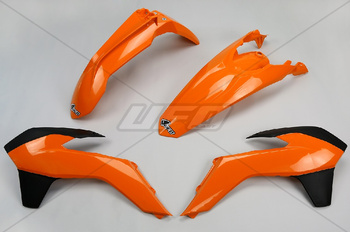 UFO KOMPLET PLASTIKÓW KTM EXC '14-'16, KOLOR OEM '14 (POMARAŃCZOWY/CZARNY) (KT516E999)