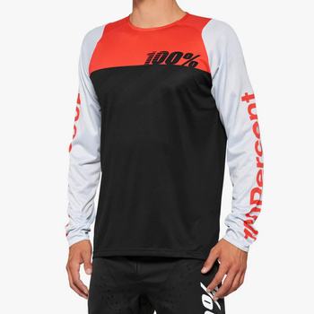 100 PROCENT MTB KOSZULKA ROWEROWA MODEL R-CORE CONCEPT BLACK/RED KOLOR CZARNY/CZERWONY/BIAŁY ROZMIAR XL