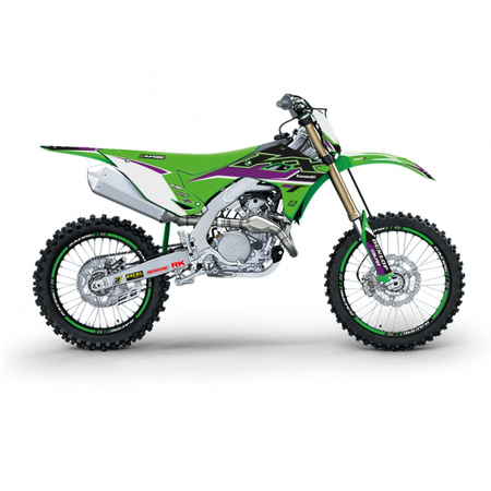 BLACKBIRD KOMPLET NAKLEJEK (OKLEIN) KAWASAKI KX 250F '25; KX 450F '24-'25 DREAM 5 KOLOR ZIELONY CZARNY