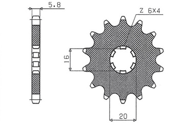 SUNSTAR ZĘBATKA PRZEDNIA 560 13 KAWASAKI KX 65/80/85 (JTF546.13) (ŁAŃC. 420) (56013JT)