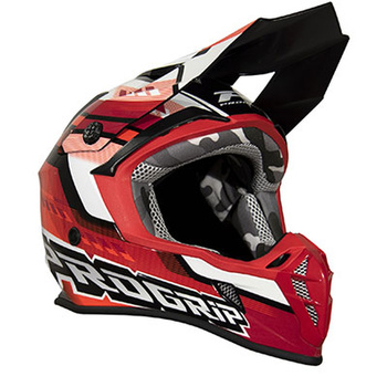 PROGRIP KASK PG3180 AP71 KOLOR CZERWONO-BIAŁY ROZM.M (3180-130) - WYPRZEDAŻ