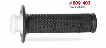 PROGRIP 2025/12 MANETKI PG809 OFF ROAD Z BLOKADĄ SCS LOCK-ON + 7 ADAPTERÓW ROLGAZU (22+25MM) KOLOR CZARNY DWUSKŁADNIKOWE HALF WAFFLE DŁ. 115MM (809-403)