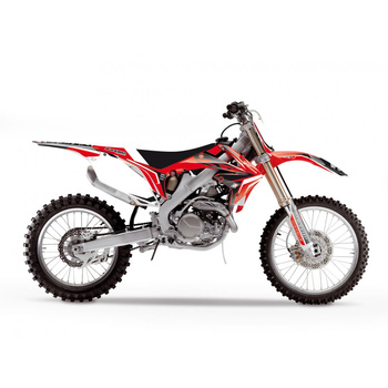 BLACKBIRD KOMPLET NAKLEJEK (OKLEIN) + POKROWIEC POSZYCIE NA SIEDZENIE HONDA CRF 250R '10-'13, CRF 450R '09-'12 DREAM 4 KOLOR CZARNY CZERWONY BIAŁY