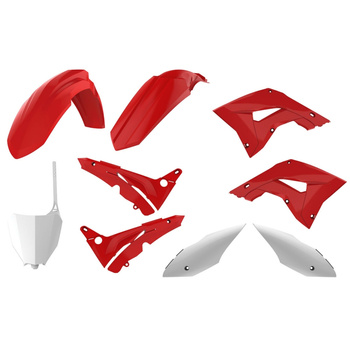 POLISPORT KOMPLET PLASTIKÓW HONDA CR 125/250 '04-'07 (RESTYLING NA MODEL 2020) KOLOR CZERWONO BIAŁY OEM