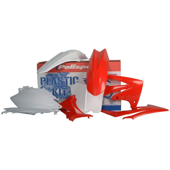 POLISPORT WYPRZEDAŻ KOMPLET PLASTIKÓW HONDA CRF 250R '11-'13; CRF 450R '11-'12 KOLOR CZERWONO BIAŁY OEM